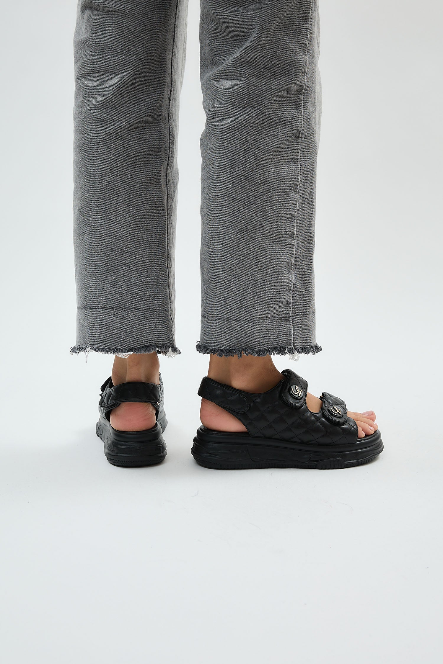 Adela Black Sandals - Image 9